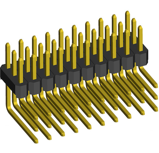 2.54mm Pin Header Triple Rows R A Dip Type.